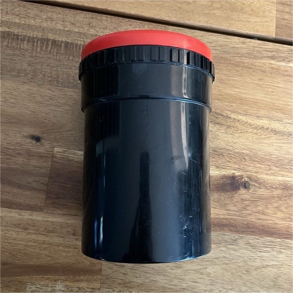 Black and Red Film Developing Tank with Reels